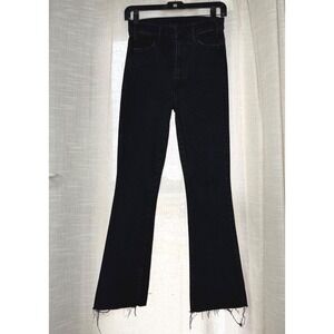 MOTHER Black Cropped Ankle Jeans